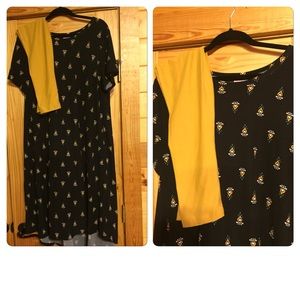 Lularoe Carly and leggings 2X/TC